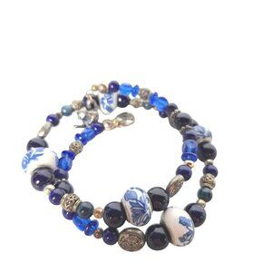 Boho Ceramic Bead Wrap Charm Bracelet Costume Jewelry